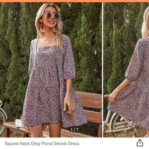 SHEIN floral boho dress
